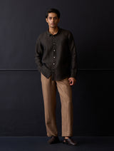 Koji Linen Shirt - Charcoal