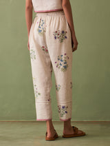 Nori Botanical Linen Pant - Ivory