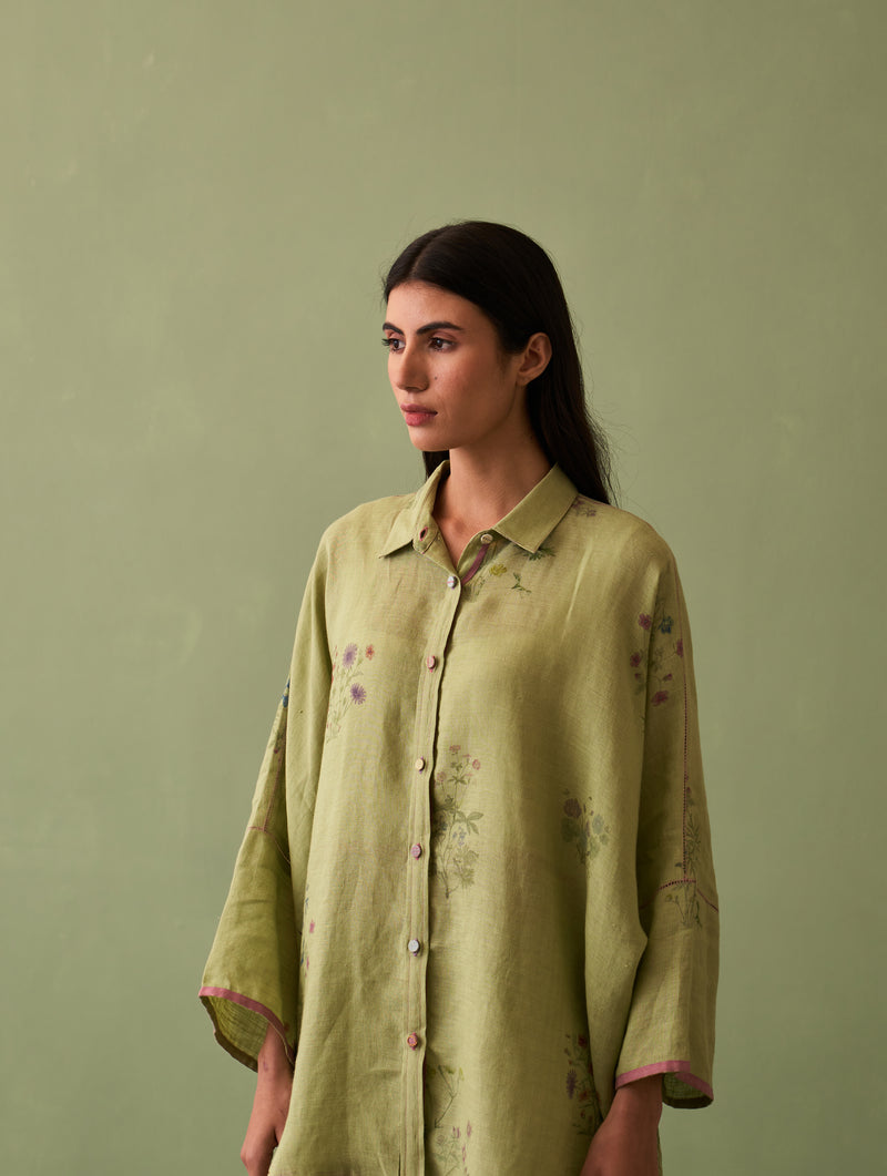 Mira Botanical Shirt - Fern