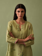 Rina Botanical Kurta - Fern