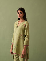 Rina Botanical Kurta - Fern