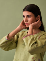 Rina Botanical Kurta - Fern