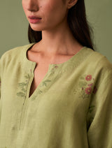 Rina Botanical Kurta - Fern