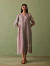 Nia Stripe Linen Dress - Ash