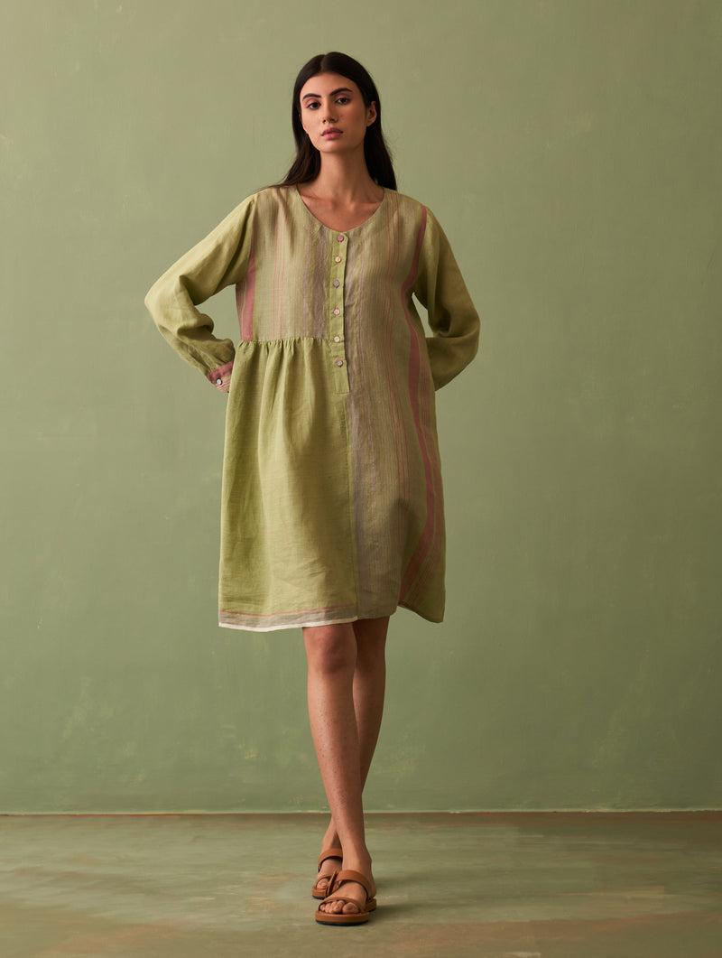 Kari Linen Dress - Fern