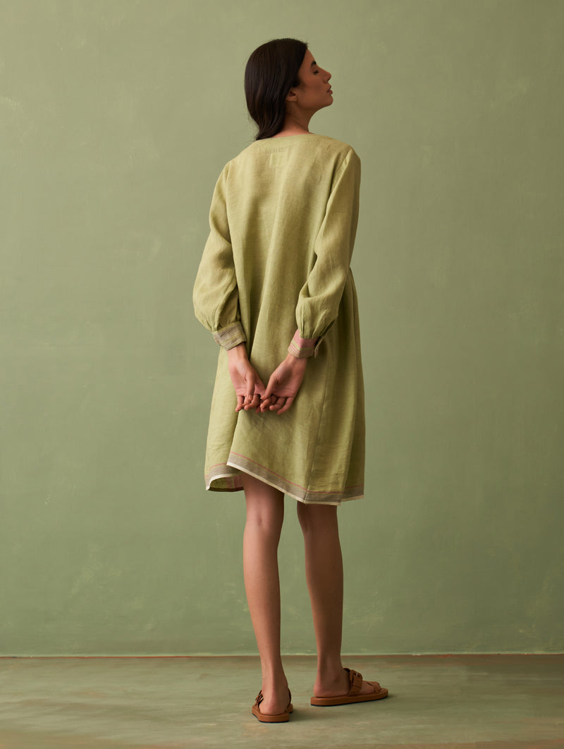 Kari Linen Dress - Fern