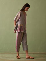 Simer Pleated Linen Co-ord Set - Ash