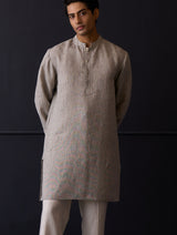 Sid Linen Kurta - Grey