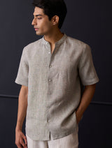 Taro Linen Shirt - Grey