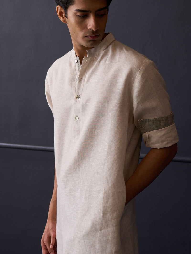 Sid Linen Kurta - Off White