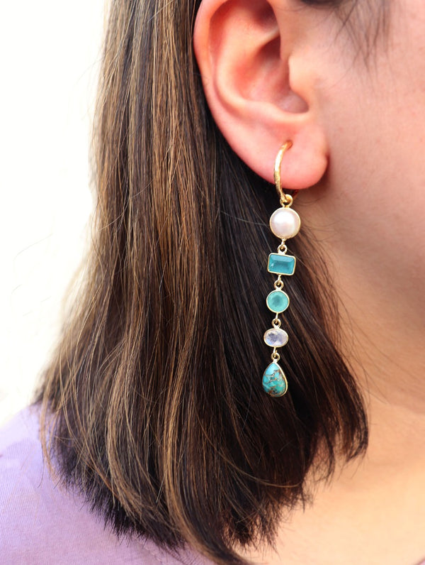 Asya Earrings - Sea