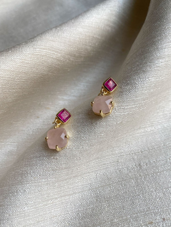 Vika Earrings - Rose