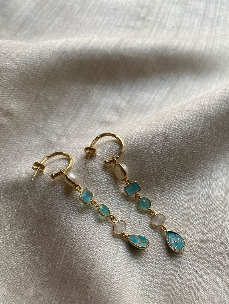 Asya Earrings - Sea