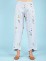 Caron Botanical Printed Linen Pants