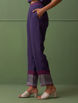 Wera Tapered Linen Pants - Byzantium