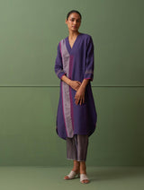 Rissa Hand-Embrodiered Kurta -  Byzantium