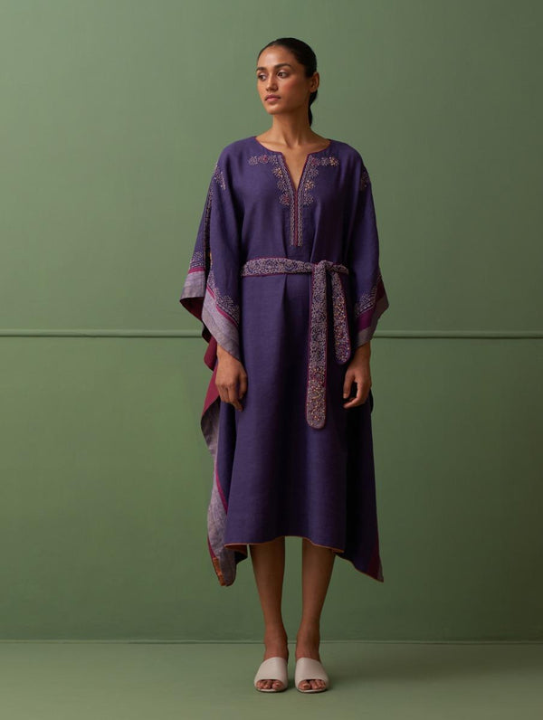 Lima Hand-Embroidered Kaftan - Byzantium